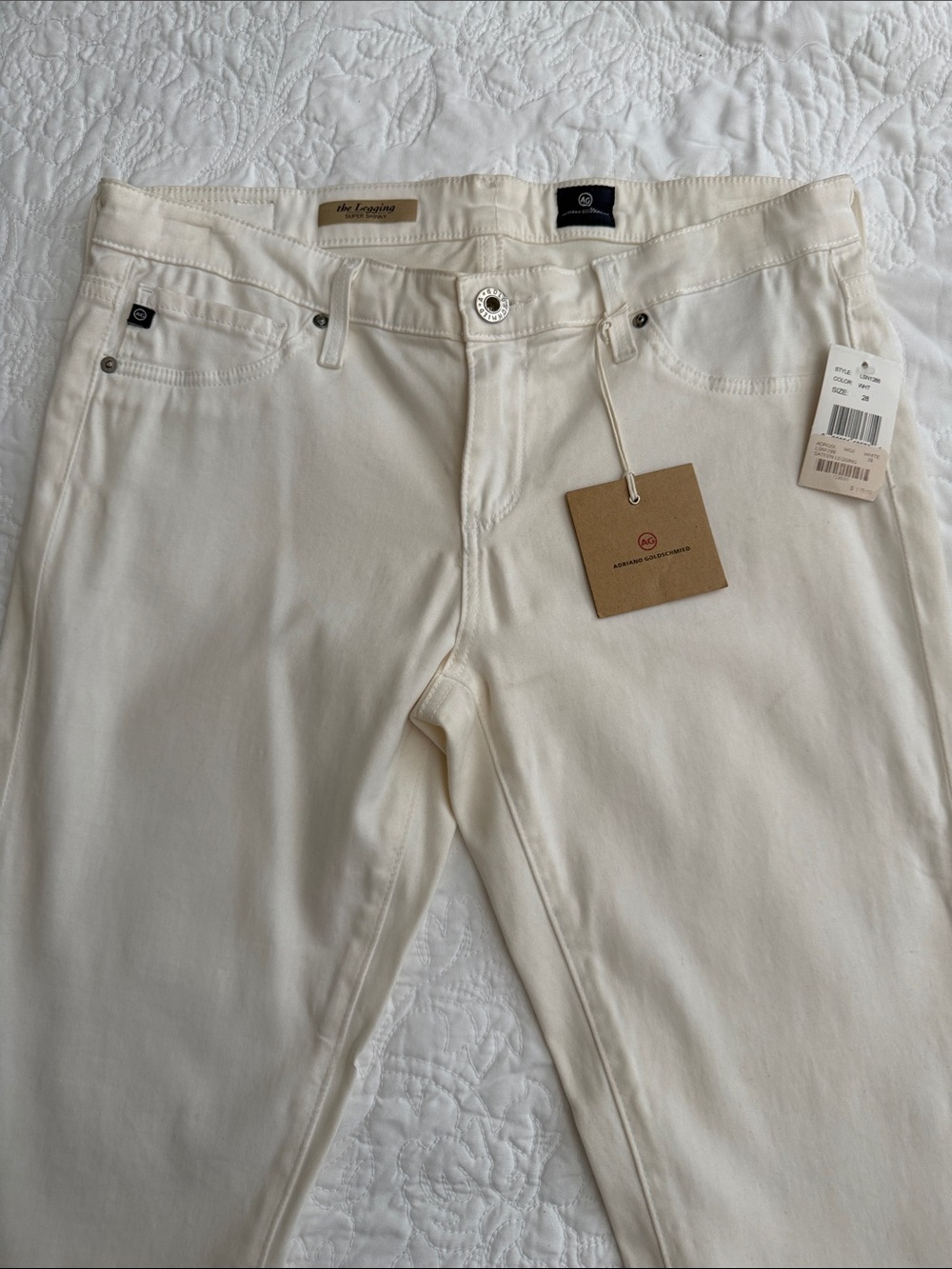 AG Adriano Goldschmied Women's Skinny Jeans in Cream
